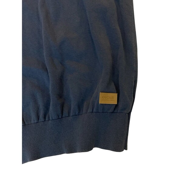 Oscar de la Renta Men’s Sweater XL Blue Half Zip Pullover Cotton Knit Casual - Picture 4 of 7